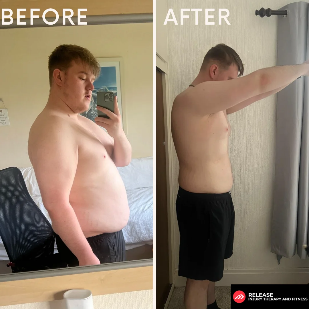 Release Fitness online coaching progress and body composition transformation result